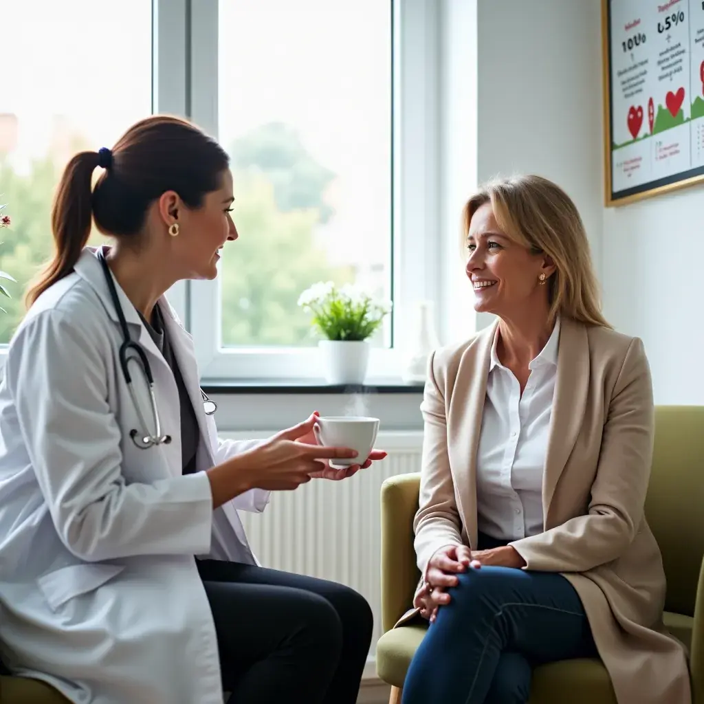 Felnőtt ember, aki élvezi a szív egészségét támogató teát.